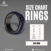 25 Stainless Steel Blue Chain Ring