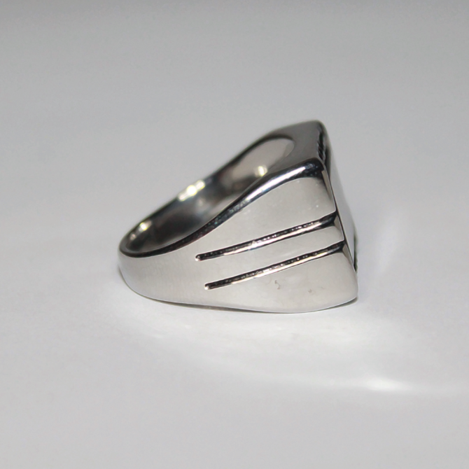 Sleek Square Silver Ring