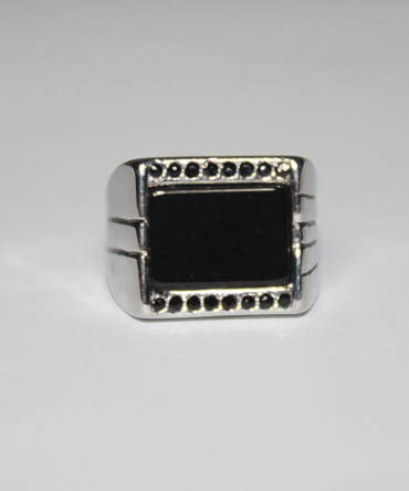 Sleek Square Silver Ring