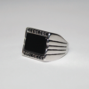 Sleek Square Silver Ring