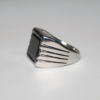 Sleek Square Silver Ring