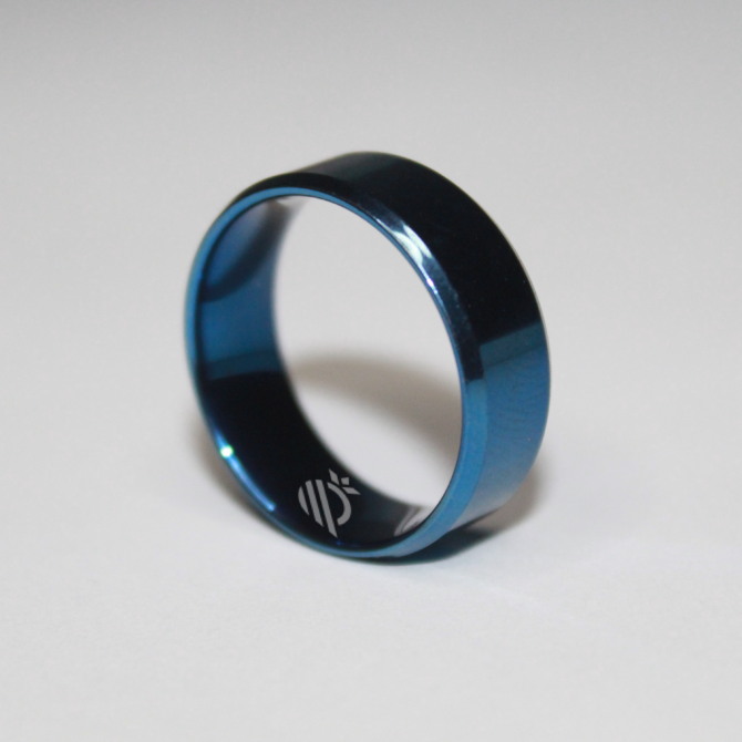 Blue Stainless steel Ring